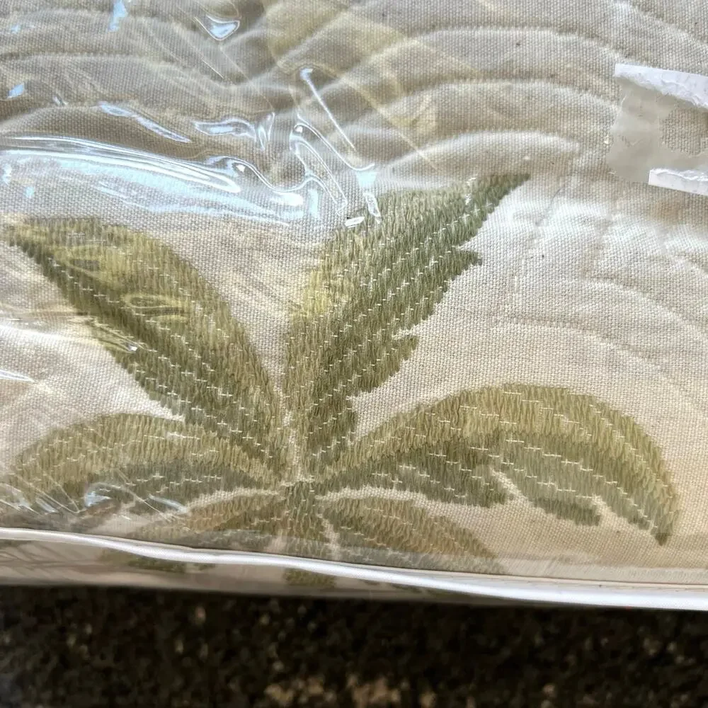 Waverly matelasse quilted coverlet with embroidered palm trees